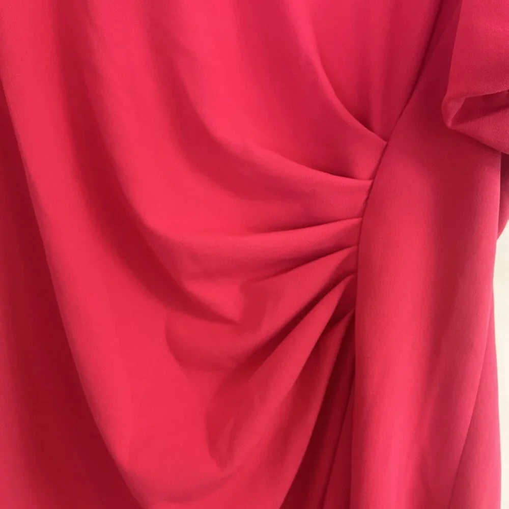 DKNY Women's Short Sleeve Side Ruched Dress, Sz 16, PreOwned - Picture 3 of 10